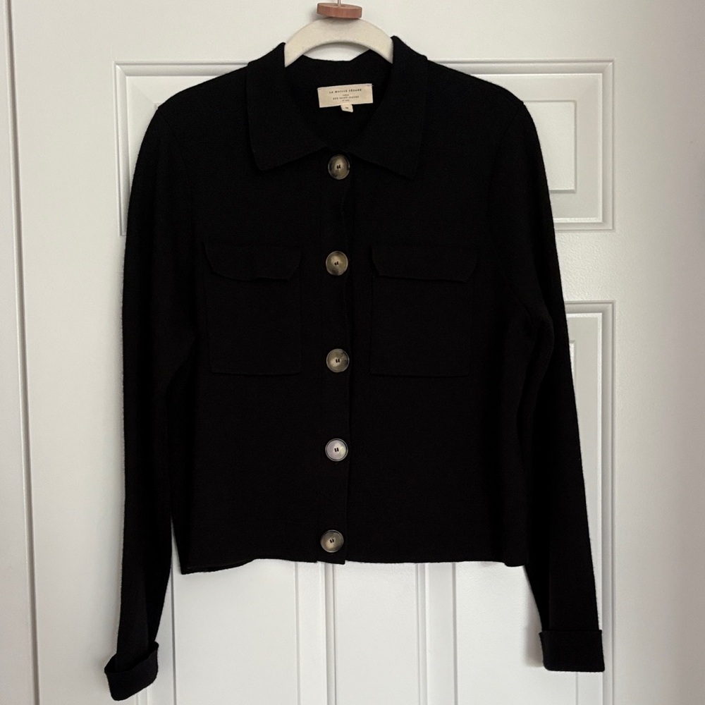 Sezane Betty Cardigan in Black - M - EUC